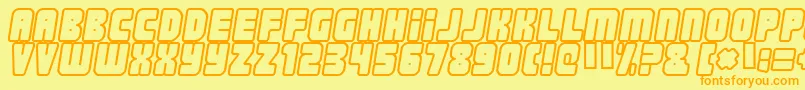Nonstop  Italic  Font – Orange Fonts on Yellow Background