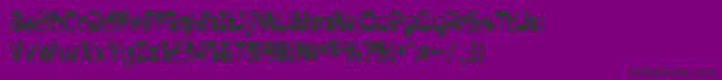 VectroidRegular-fontti – mustat fontit violetilla taustalla