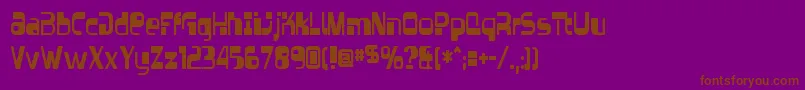 VectroidRegular Font – Brown Fonts on Purple Background