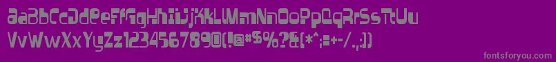 VectroidRegular-fontti – harmaat kirjasimet violetilla taustalla