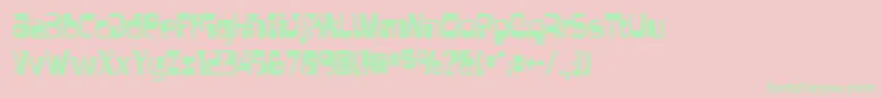 VectroidRegular Font – Green Fonts on Pink Background
