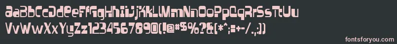 Шрифт VectroidRegular – розовые шрифты на чёрном фоне