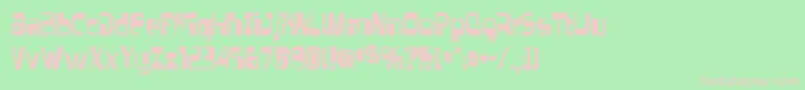 VectroidRegular-Schriftart – Rosa Schriften auf grünem Hintergrund