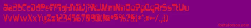 Шрифт VectroidRegular – красные шрифты на фиолетовом фоне