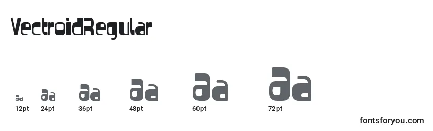 VectroidRegular Font Sizes