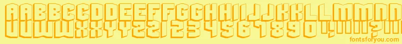 Czcionka Beyondcontrol – pomarańczowe czcionki na żółtym tle