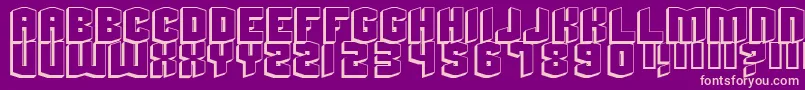 Czcionka Beyondcontrol – różowe czcionki na fioletowym tle