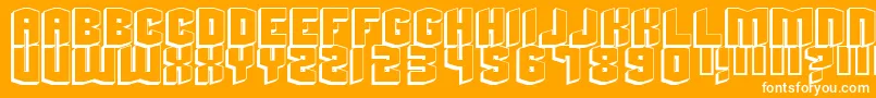 Beyondcontrol-fontti – valkoiset fontit oranssilla taustalla