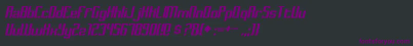 フォントDymedaItalic – 黒い背景に紫のフォント
