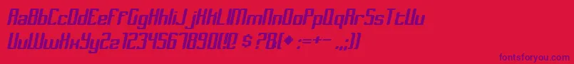 DymedaItalic Font – Purple Fonts on Red Background