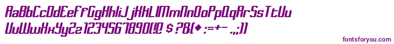 DymedaItalic Font – Purple Fonts on White Background