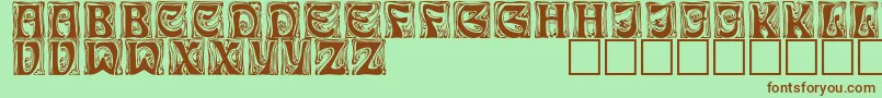 FestooncapssskRegular Font – Brown Fonts on Green Background