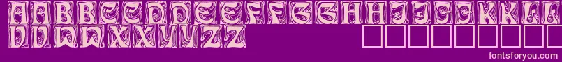 FestooncapssskRegular Font – Pink Fonts on Purple Background