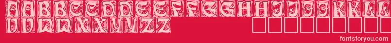 FestooncapssskRegular Font – Pink Fonts on Red Background