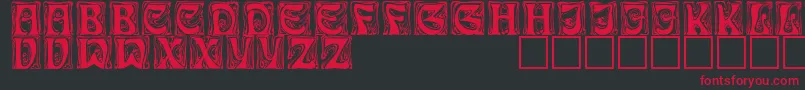 FestooncapssskRegular Font – Red Fonts on Black Background