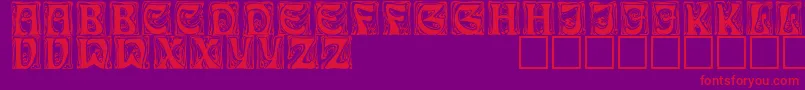 FestooncapssskRegular Font – Red Fonts on Purple Background