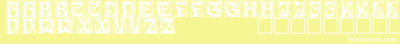 FestooncapssskRegular Font – White Fonts on Yellow Background