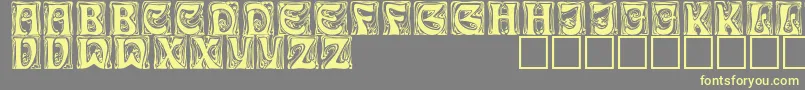 FestooncapssskRegular Font – Yellow Fonts on Gray Background