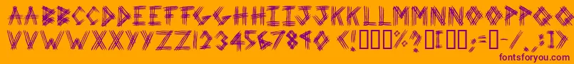 3prot Font – Purple Fonts on Orange Background