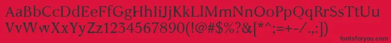 WcAddendumRegular Font – Black Fonts on Red Background