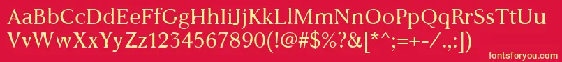 WcAddendumRegular Font – Yellow Fonts on Red Background