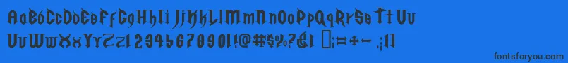 Golgrge Font – Black Fonts on Blue Background