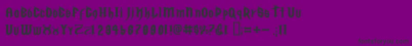 Golgrge-Schriftart – Schwarze Schriften auf violettem Hintergrund