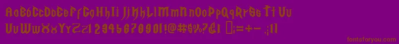 Golgrge Font – Brown Fonts on Purple Background