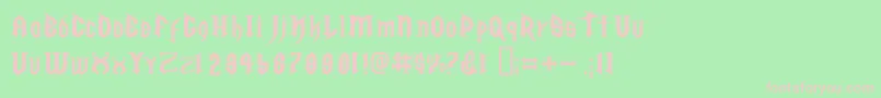 Golgrge Font – Pink Fonts on Green Background