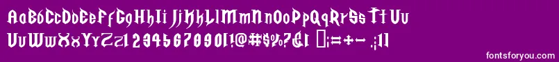 Golgrge Font – White Fonts on Purple Background