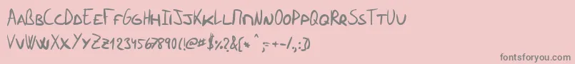 Шрифт RamonecesCaps – серые шрифты на розовом фоне