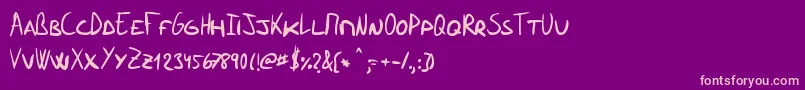 RamonecesCaps Font – Pink Fonts on Purple Background