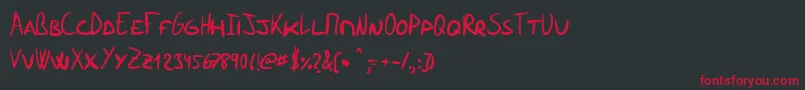 RamonecesCaps Font – Red Fonts on Black Background