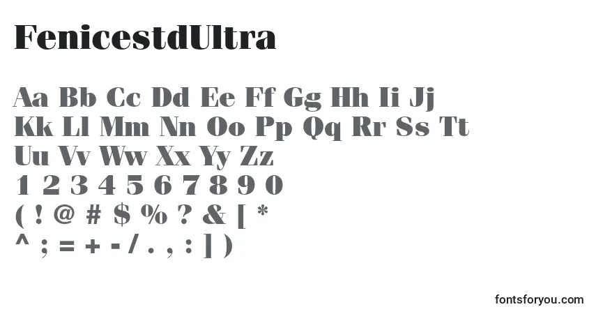 Шрифт FenicestdUltra – алфавит, цифры, специальные символы