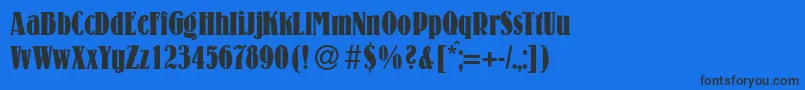 LouiscdBold Font – Black Fonts on Blue Background