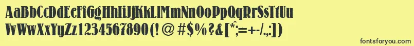 LouiscdBold Font – Black Fonts on Yellow Background