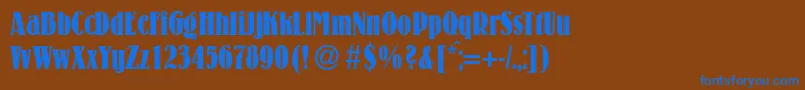 LouiscdBold Font – Blue Fonts on Brown Background