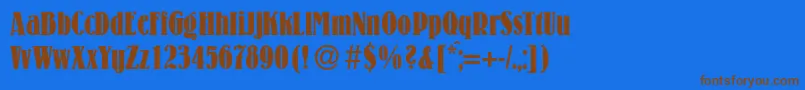 LouiscdBold Font – Brown Fonts on Blue Background