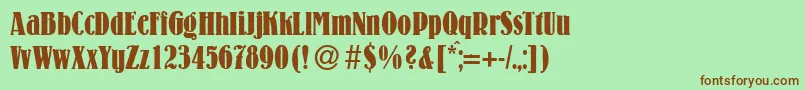 LouiscdBold Font – Brown Fonts on Green Background