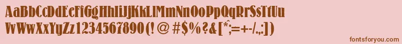 LouiscdBold Font – Brown Fonts on Pink Background