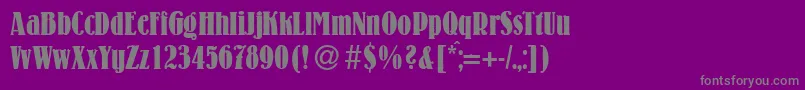 LouiscdBold Font – Gray Fonts on Purple Background