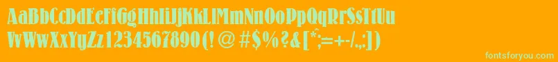 LouiscdBold Font – Green Fonts on Orange Background