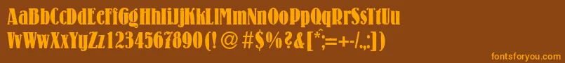 LouiscdBold Font – Orange Fonts on Brown Background