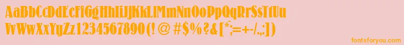 LouiscdBold Font – Orange Fonts on Pink Background