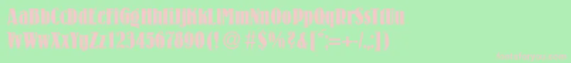 LouiscdBold Font – Pink Fonts on Green Background