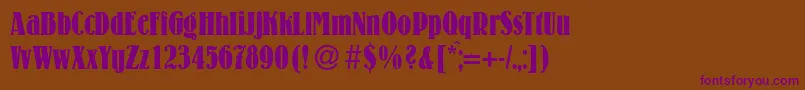 LouiscdBold Font – Purple Fonts on Brown Background