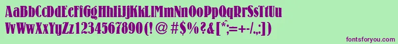 LouiscdBold Font – Purple Fonts on Green Background