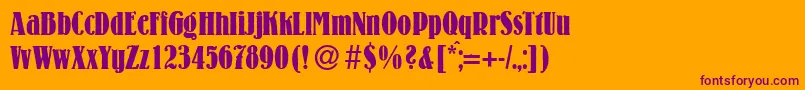 LouiscdBold Font – Purple Fonts on Orange Background