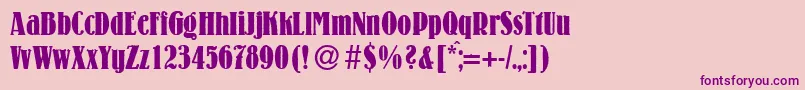 LouiscdBold Font – Purple Fonts on Pink Background