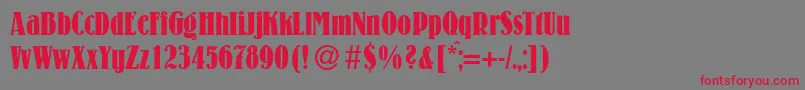 LouiscdBold Font – Red Fonts on Gray Background